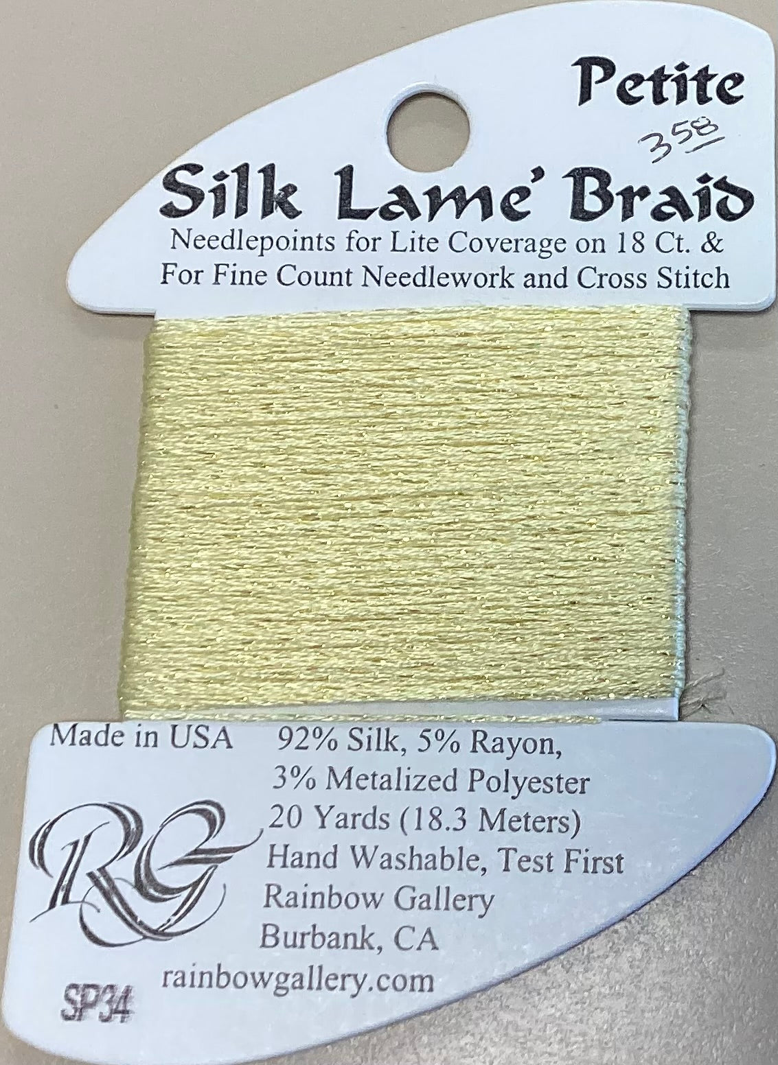 Rainbow Gallery: Petite Silk Lame’ Braid