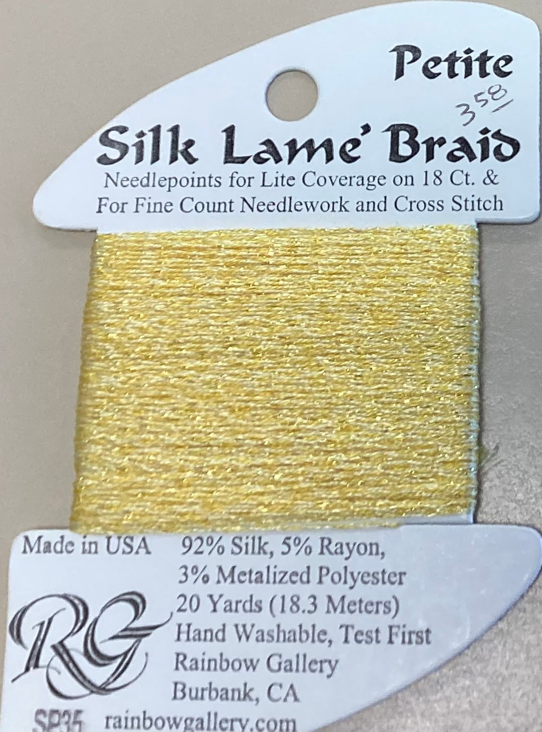 Rainbow Gallery: Petite Silk Lame’ Braid
