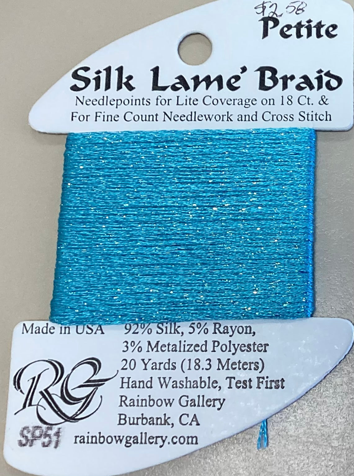 Rainbow Gallery: Petite Silk Lame’ Braid