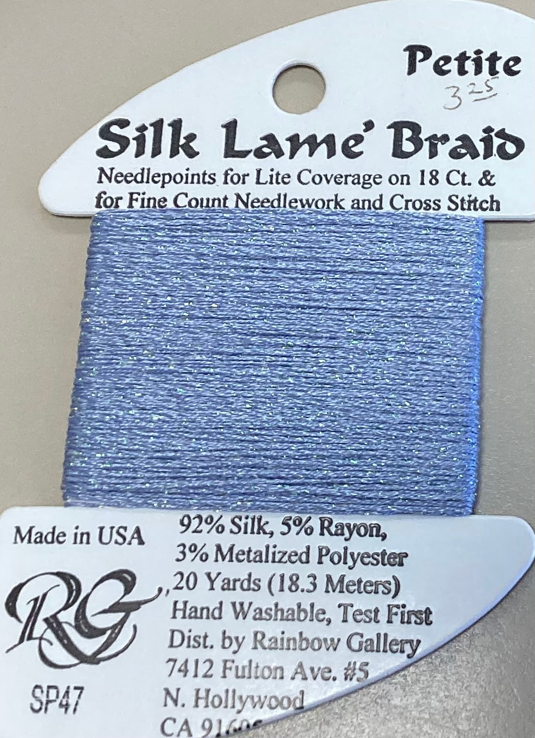 Rainbow Gallery: Petite Silk Lame’ Braid