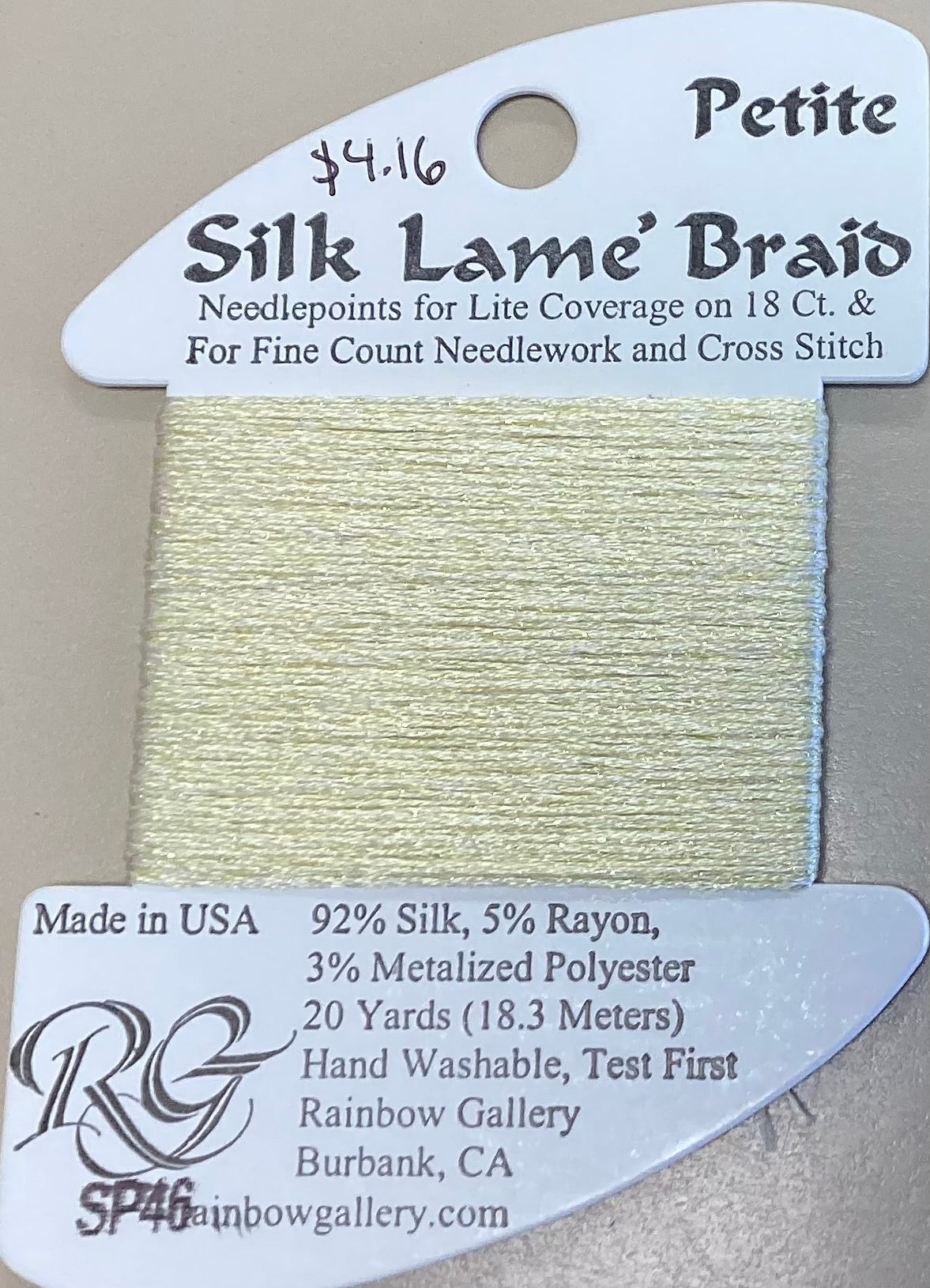 Rainbow Gallery: Petite Silk Lame’ Braid