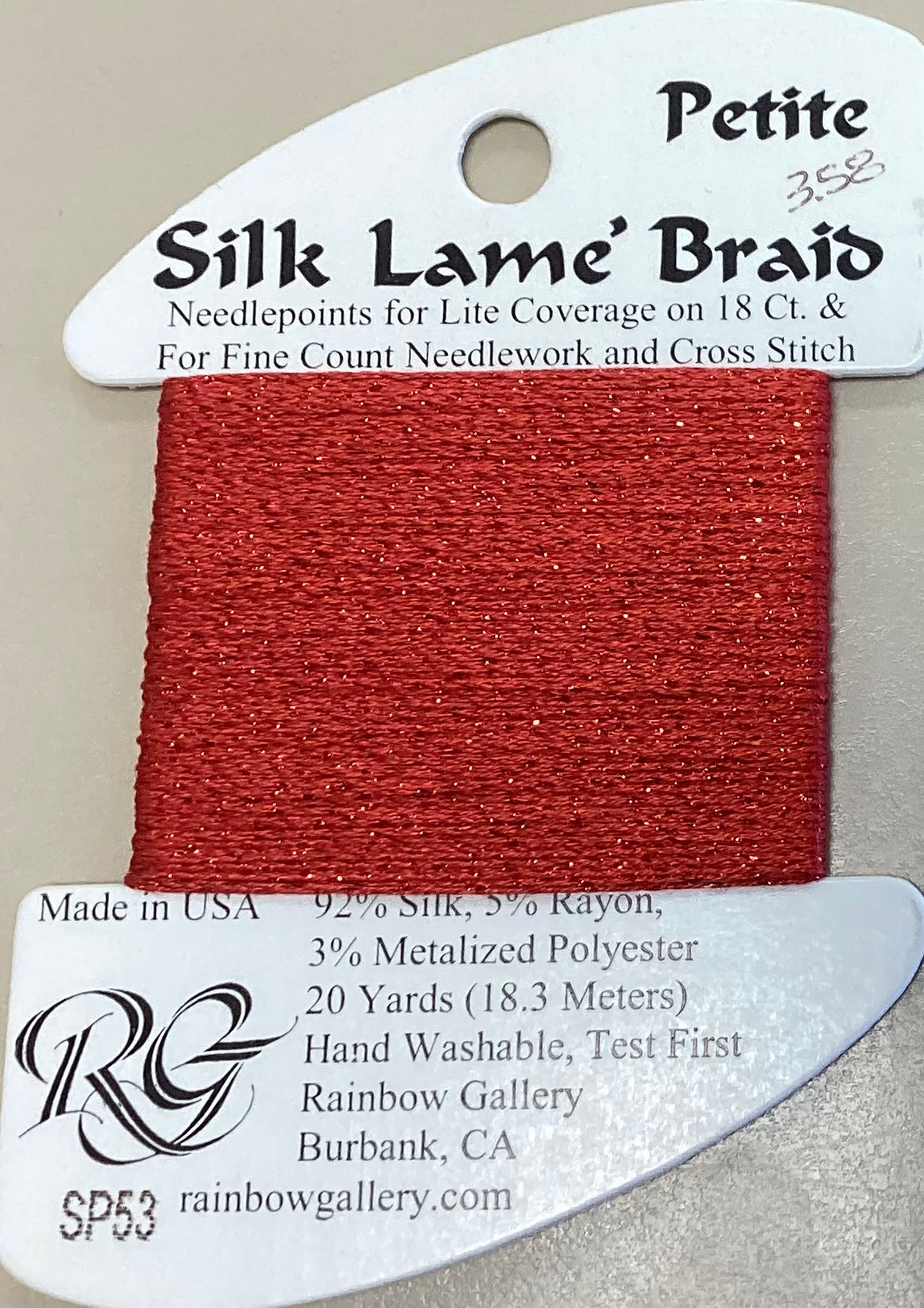 Rainbow Gallery: Petite Silk Lame’ Braid