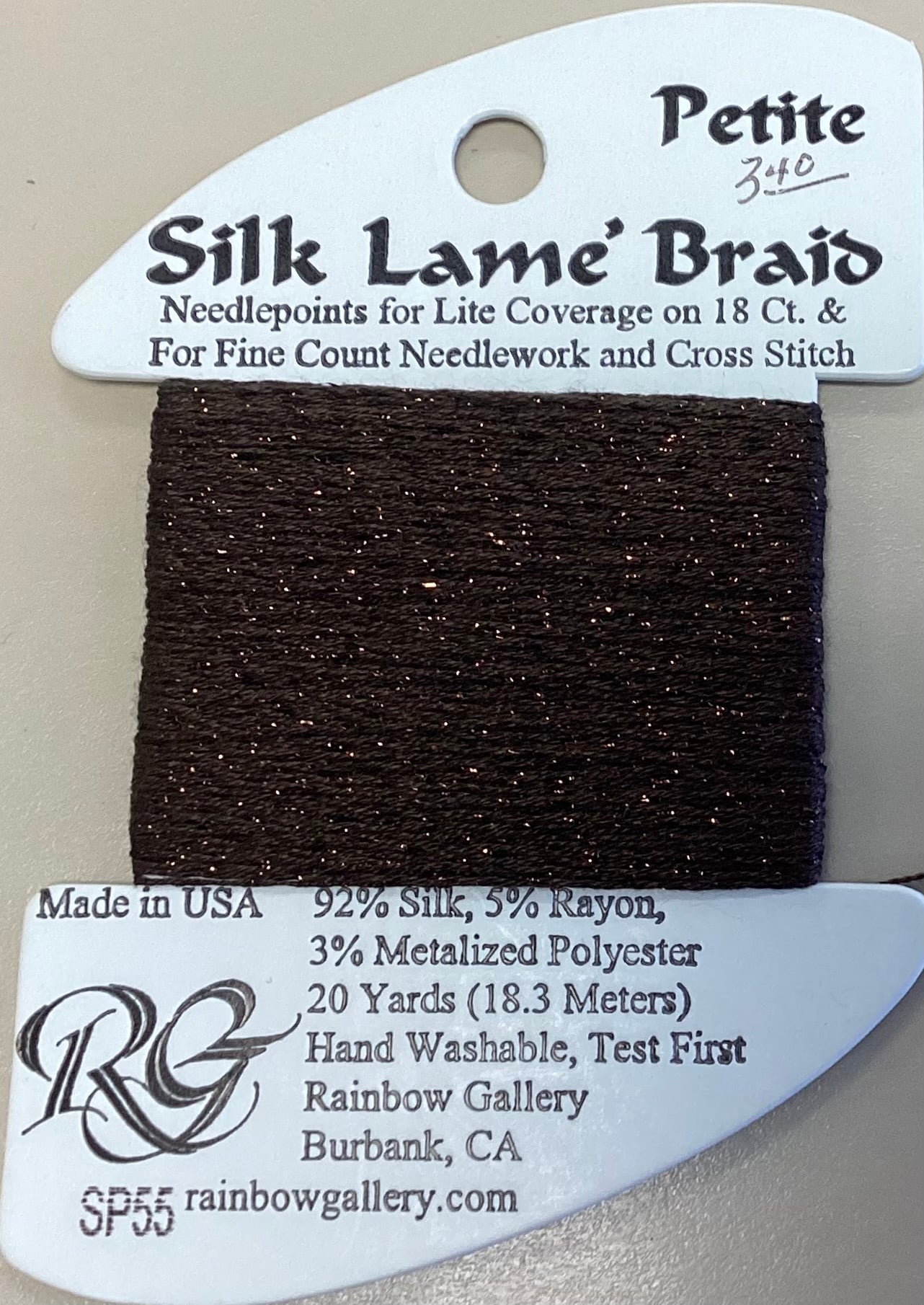 Rainbow Gallery: Petite Silk Lame’ Braid