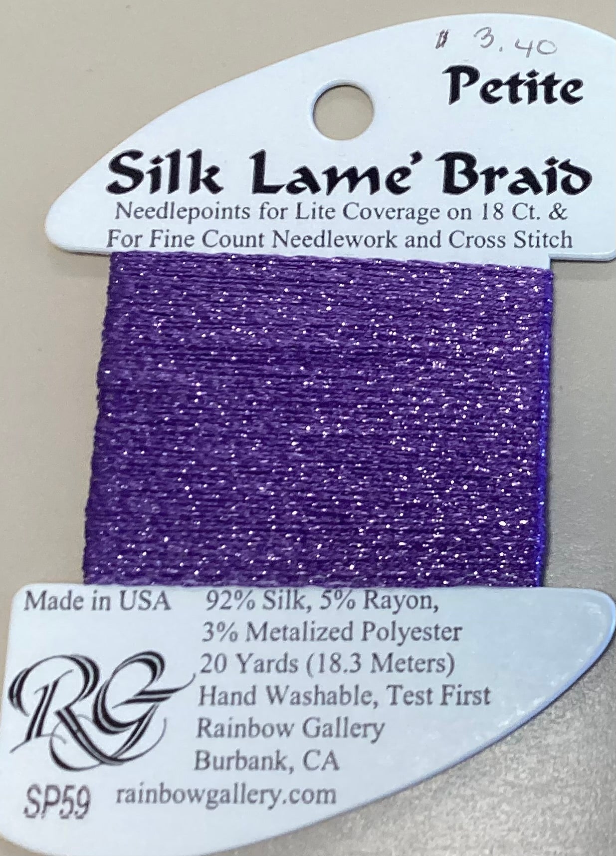 Rainbow Gallery: Petite Silk Lame’ Braid