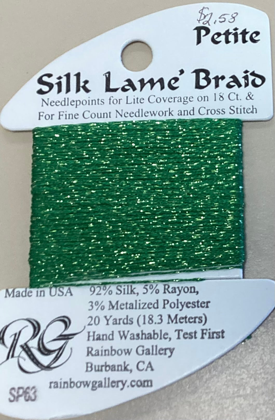 Rainbow Gallery: Petite Silk Lame’ Braid