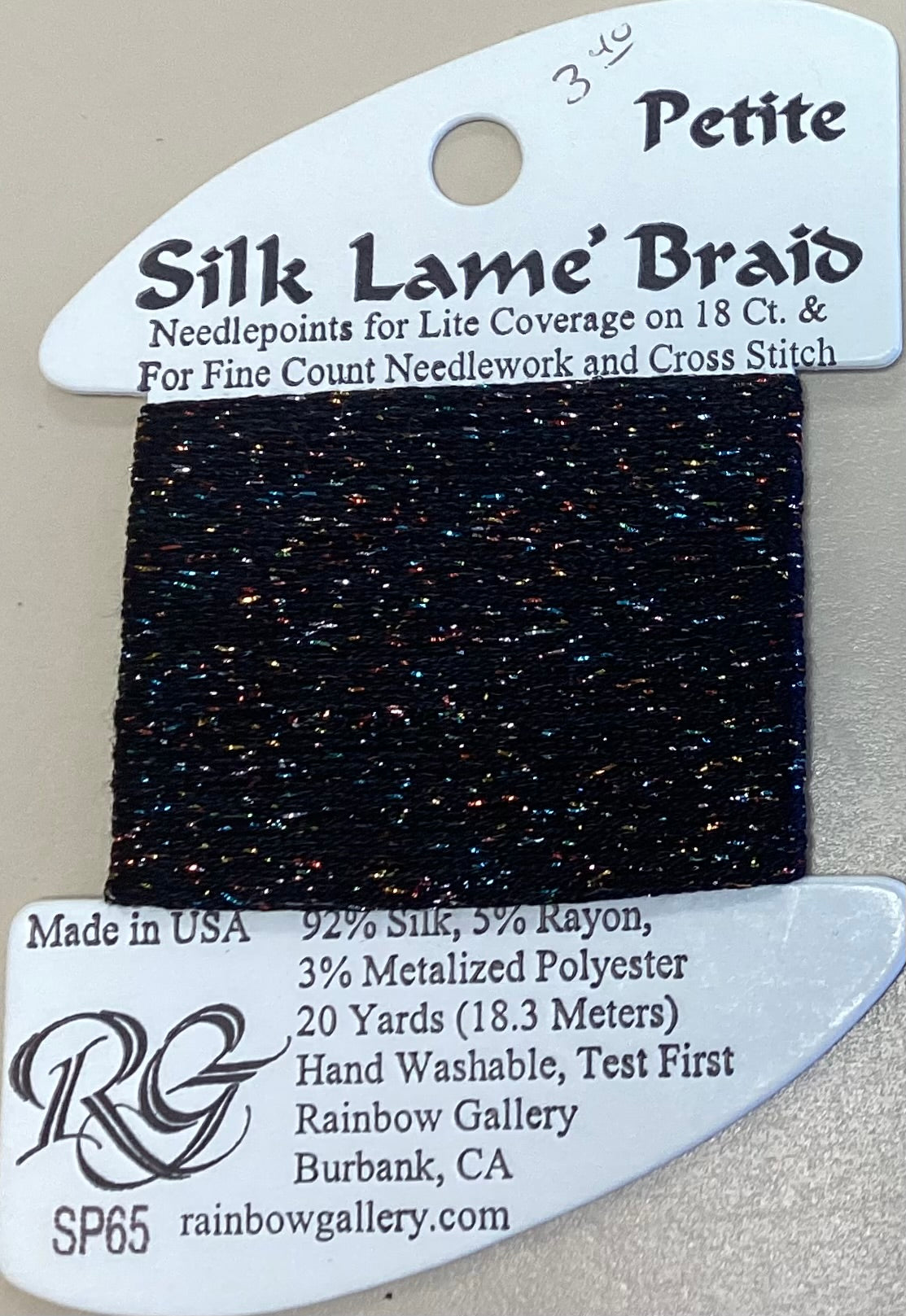 Rainbow Gallery: Petite Silk Lame’ Braid