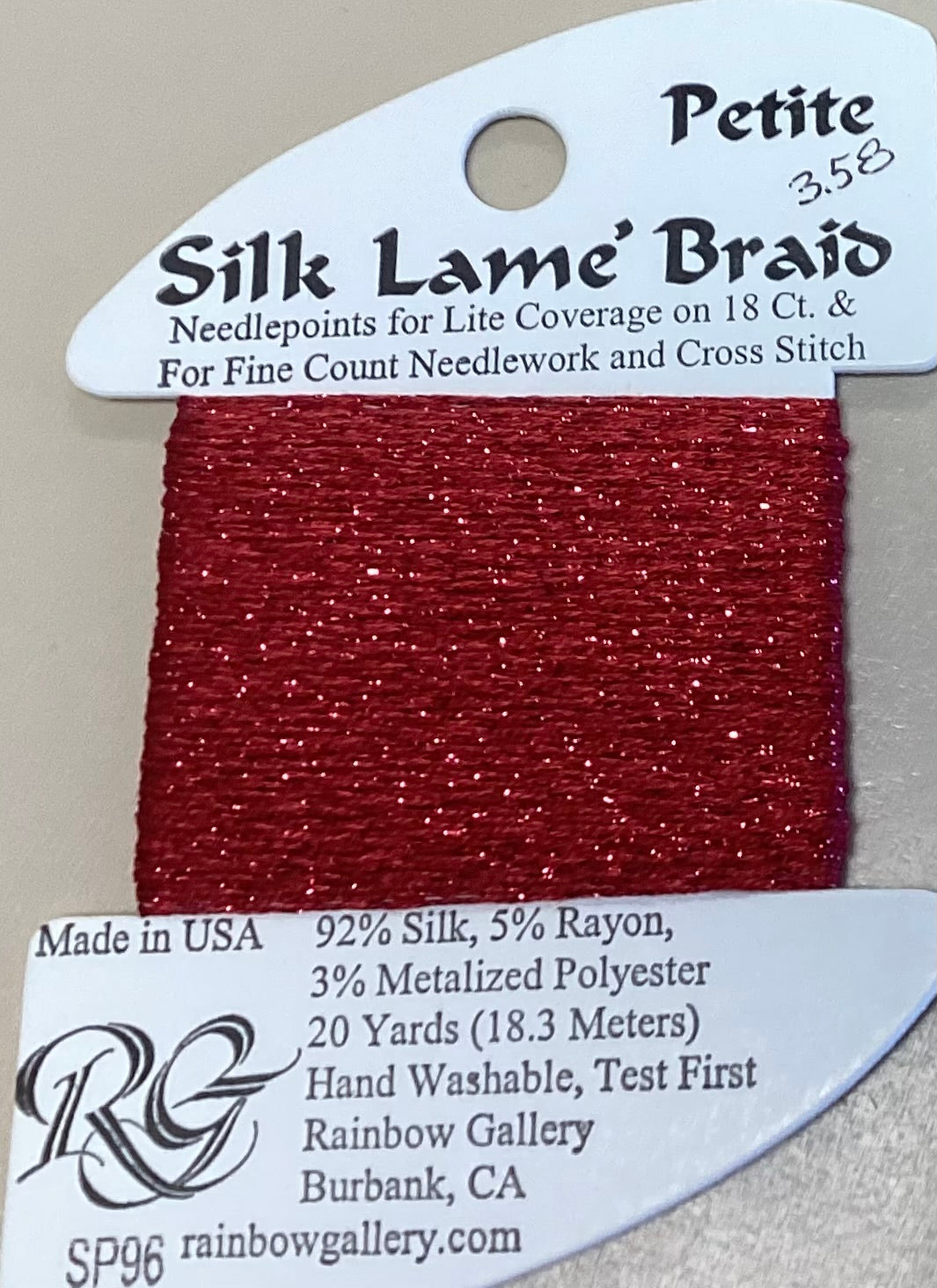 Rainbow Gallery: Petite Silk Lame’ Braid
