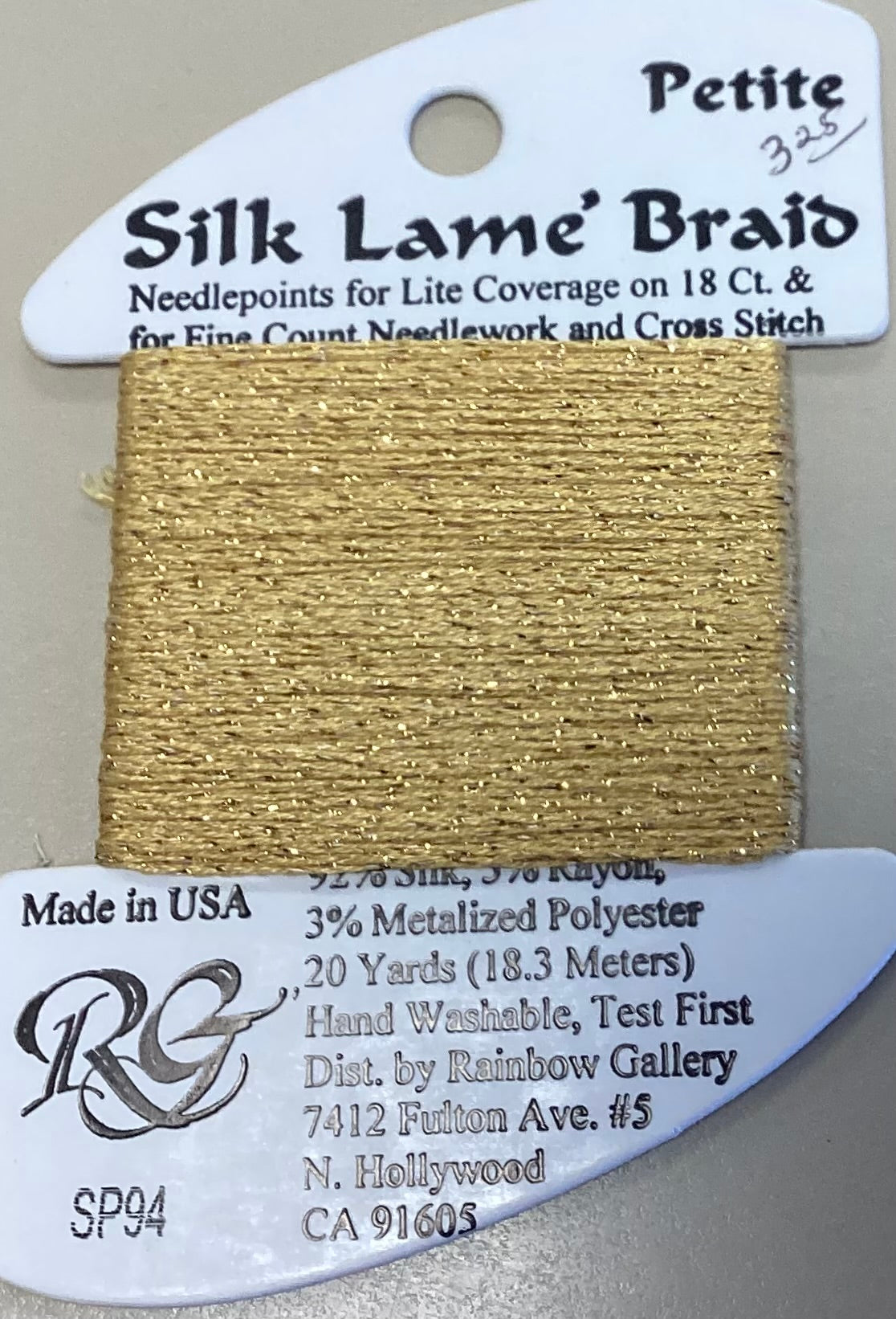 Rainbow Gallery: Petite Silk Lame’ Braid
