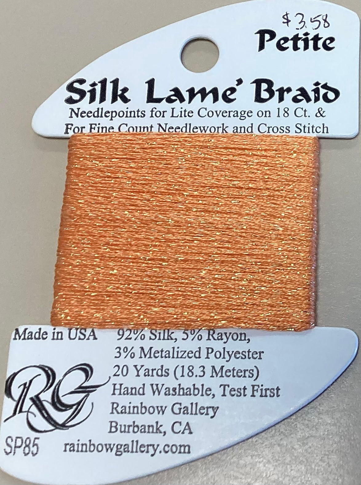 Rainbow Gallery: Petite Silk Lame’ Braid