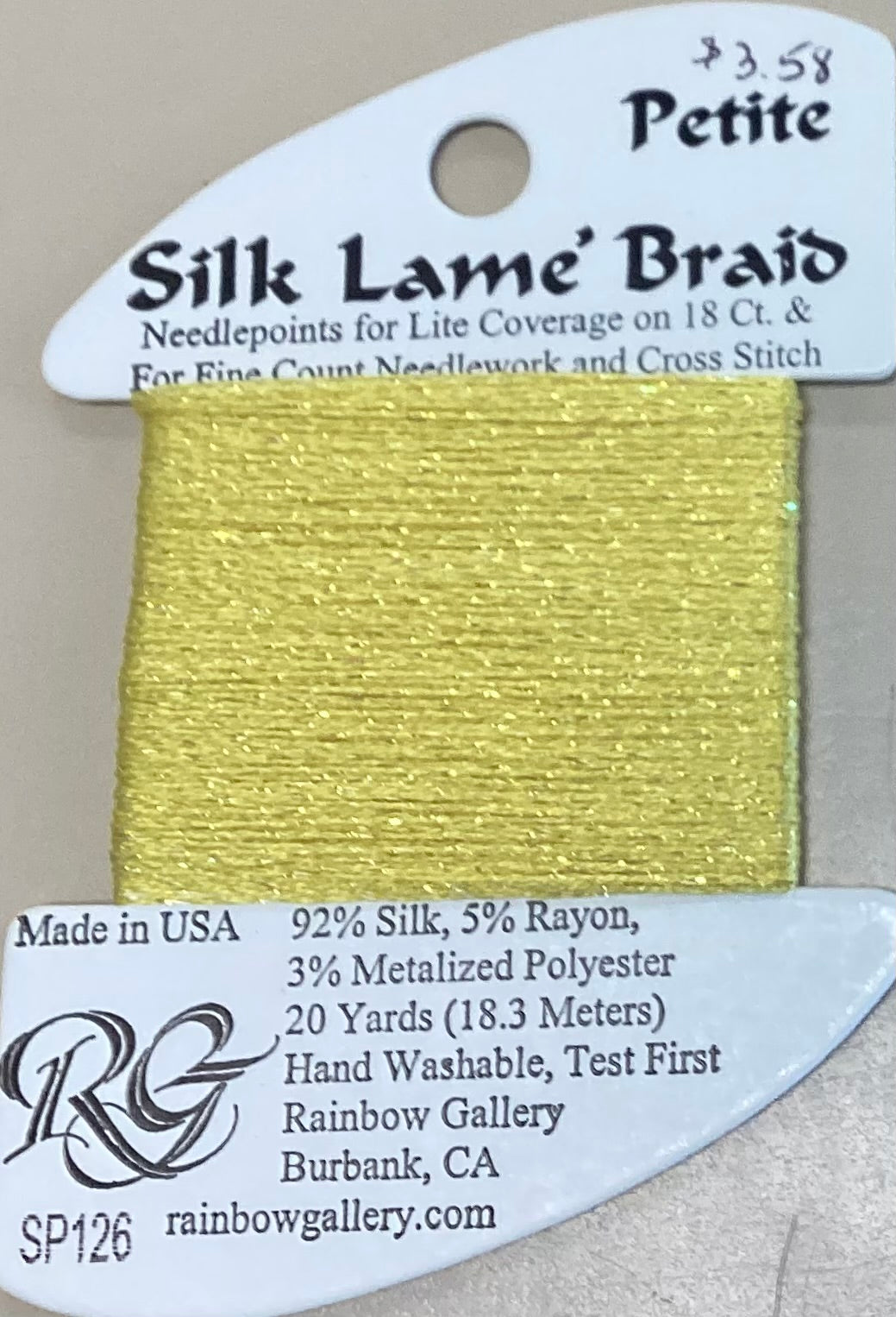 Rainbow Gallery: Petite Silk Lame’ Braid