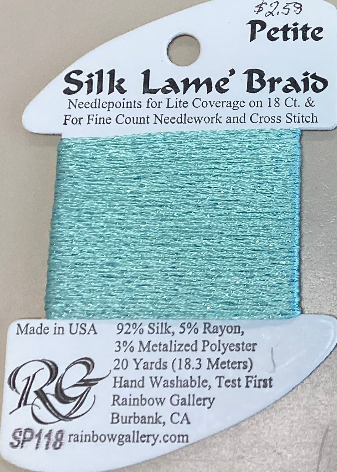 Rainbow Gallery: Petite Silk Lame’ Braid
