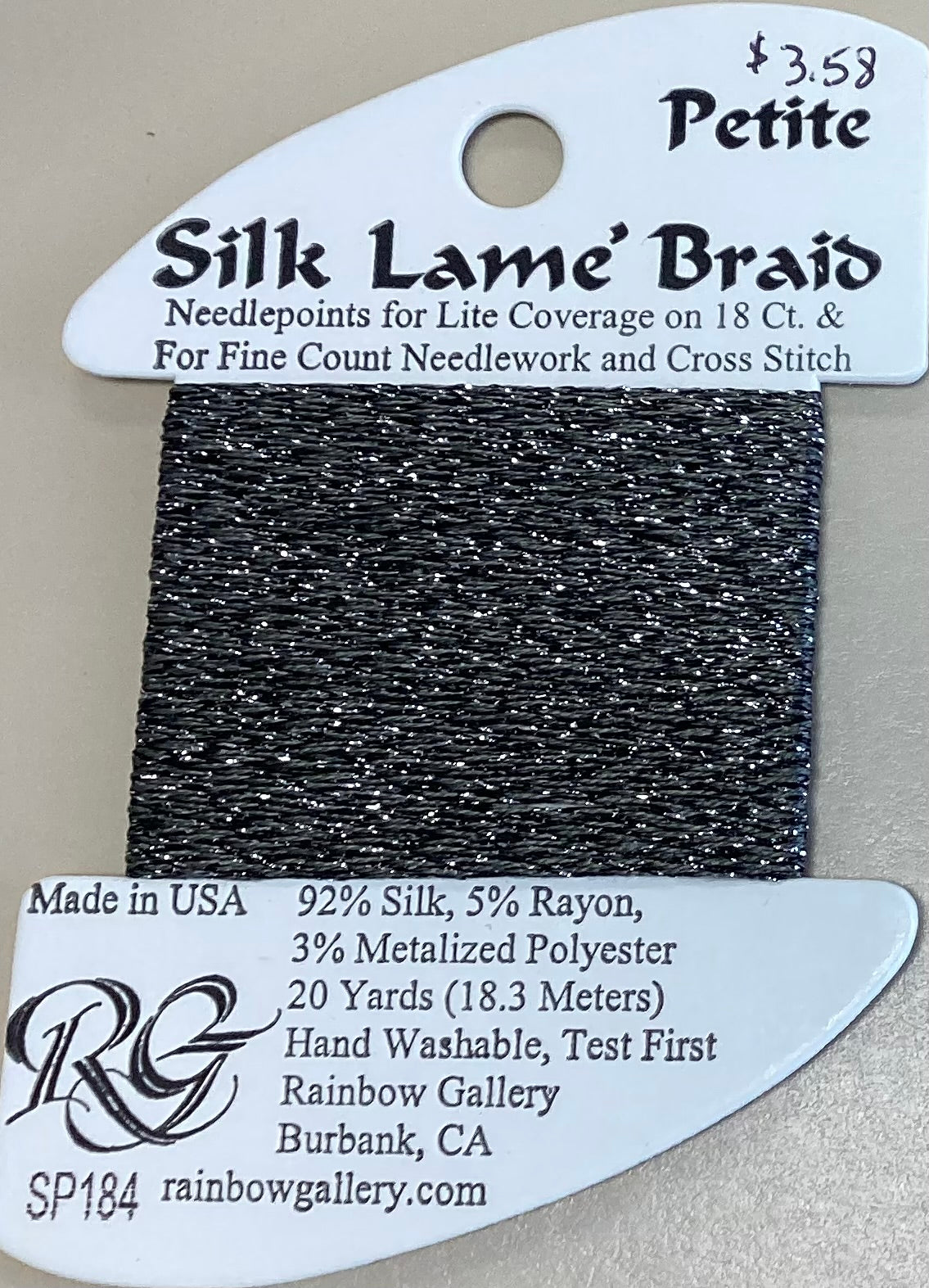 Rainbow Gallery: Petite Silk Lame’ Braid