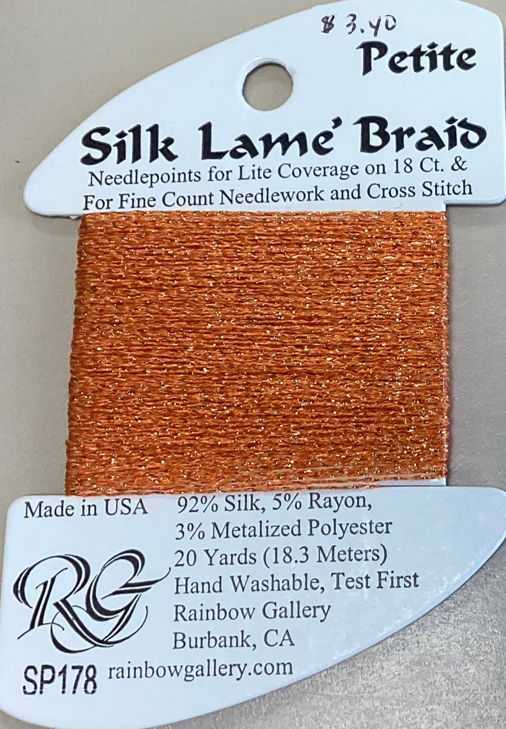 Rainbow Gallery: Petite Silk Lame’ Braid