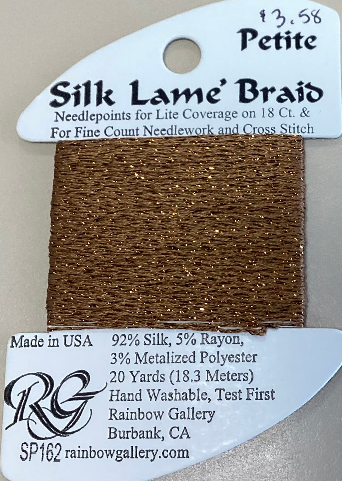 Rainbow Gallery: Petite Silk Lame’ Braid