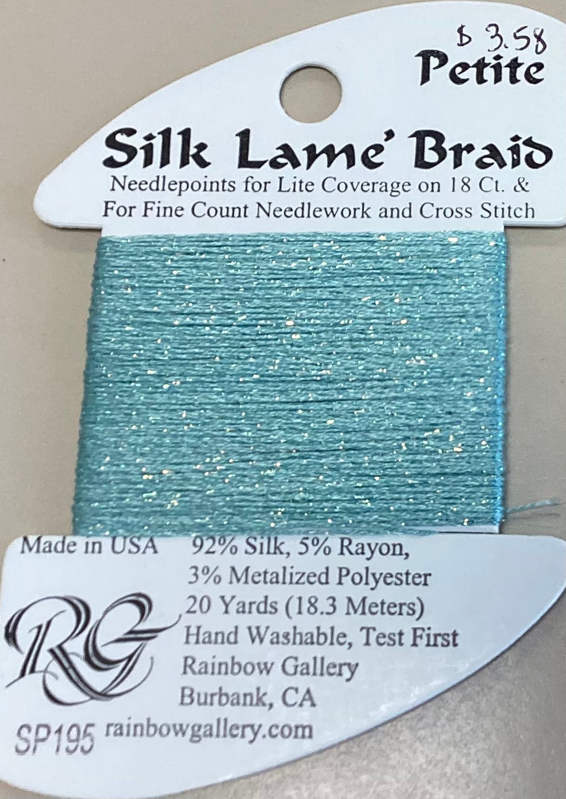 Rainbow Gallery: Petite Silk Lame’ Braid