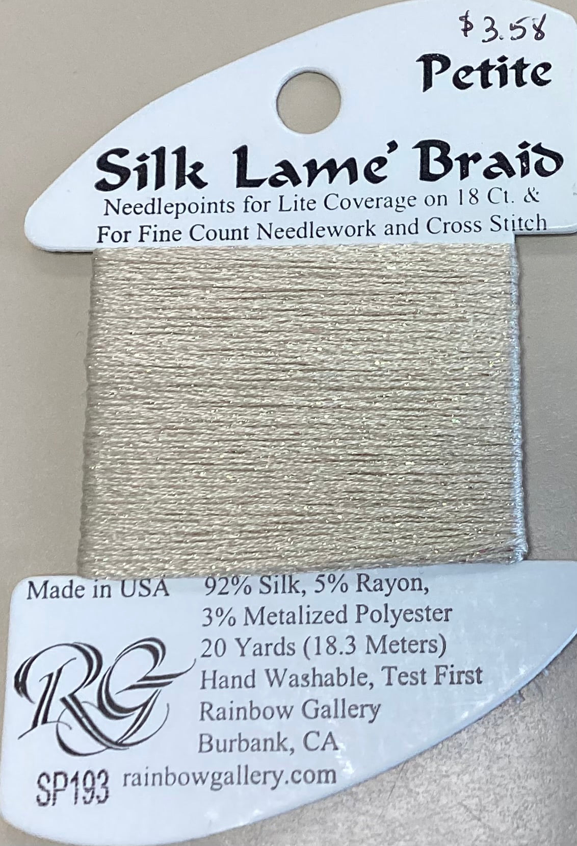 Rainbow Gallery: Petite Silk Lame’ Braid