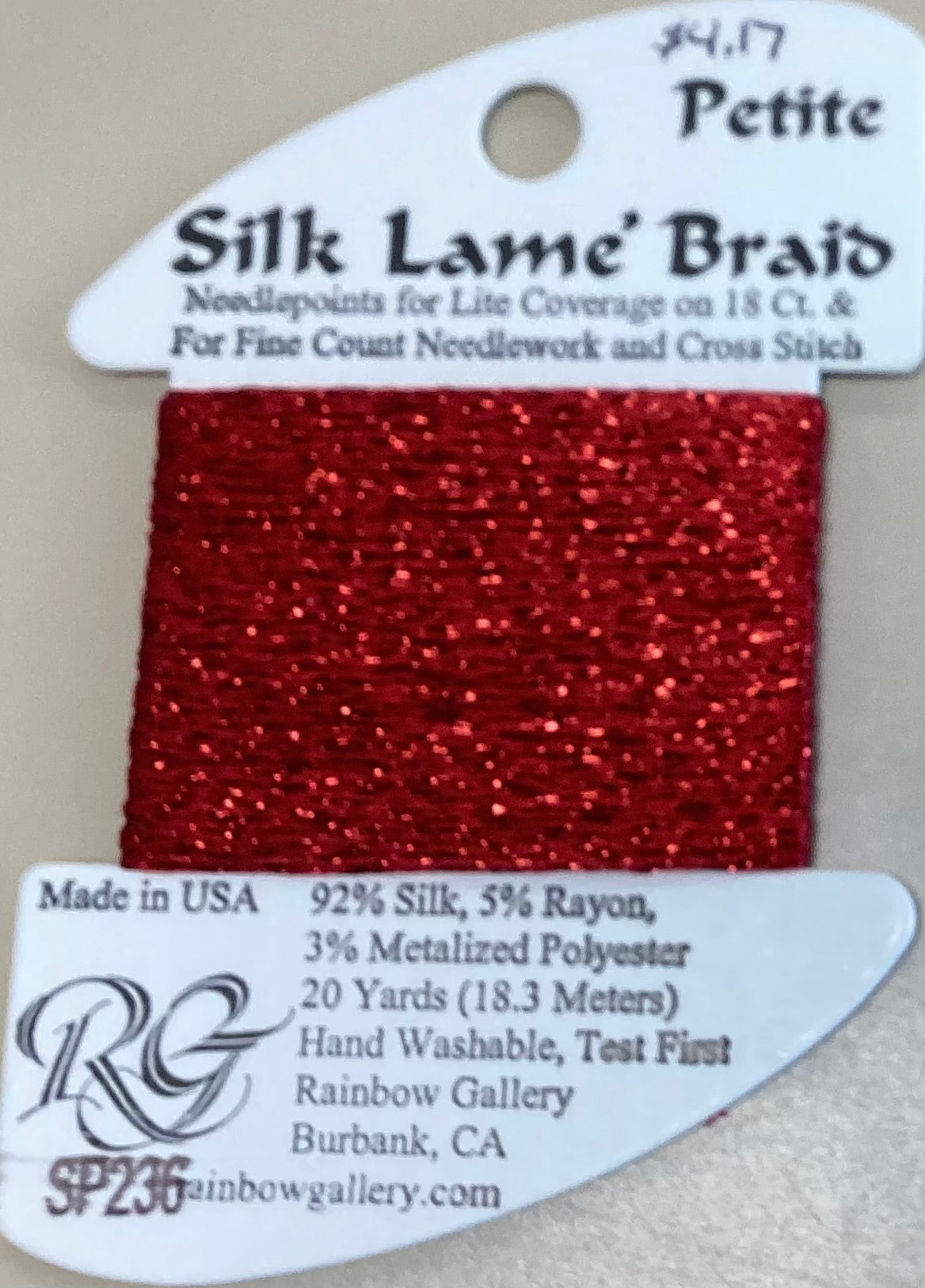 Rainbow Gallery: Petite Silk Lame’ Braid