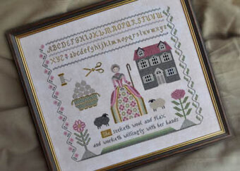 Needleworker’s Sampler Proverbs 31:13 by Cottage Gardens Samplings