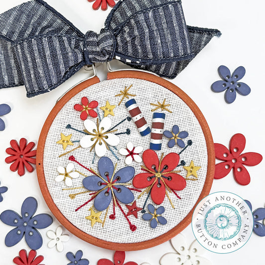 Star Spangled Floral by Just Another Button Company