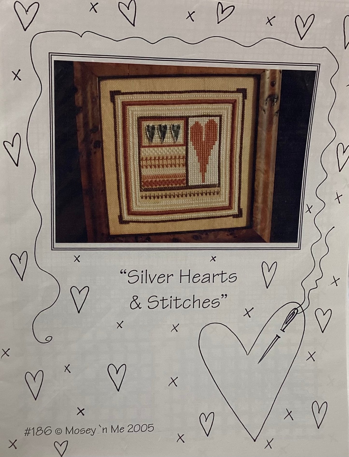 Silver Hearts & Stitches by Mosey ‘n Me