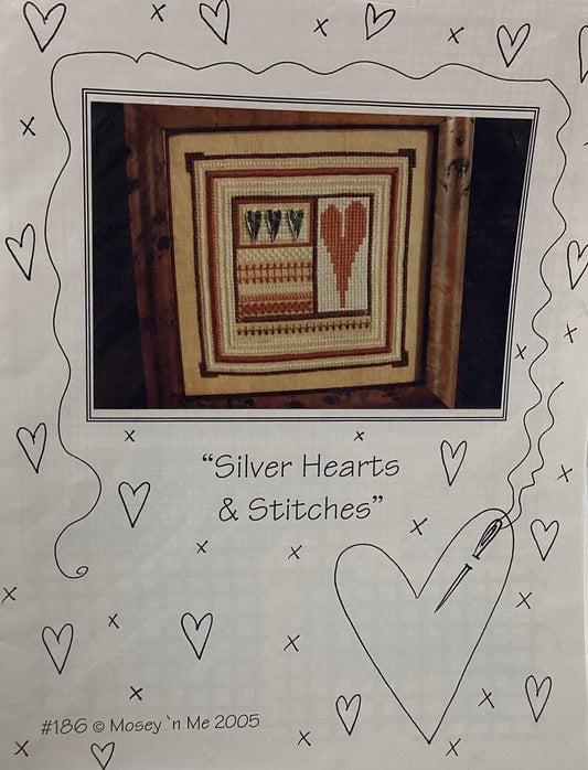 Silver Hearts & Stitches by Mosey ‘n Me