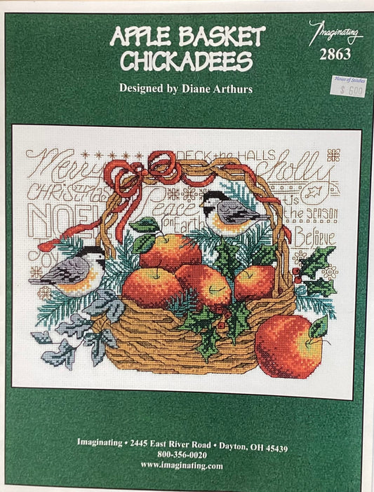 Apple Basket Chickadees by Imaginating