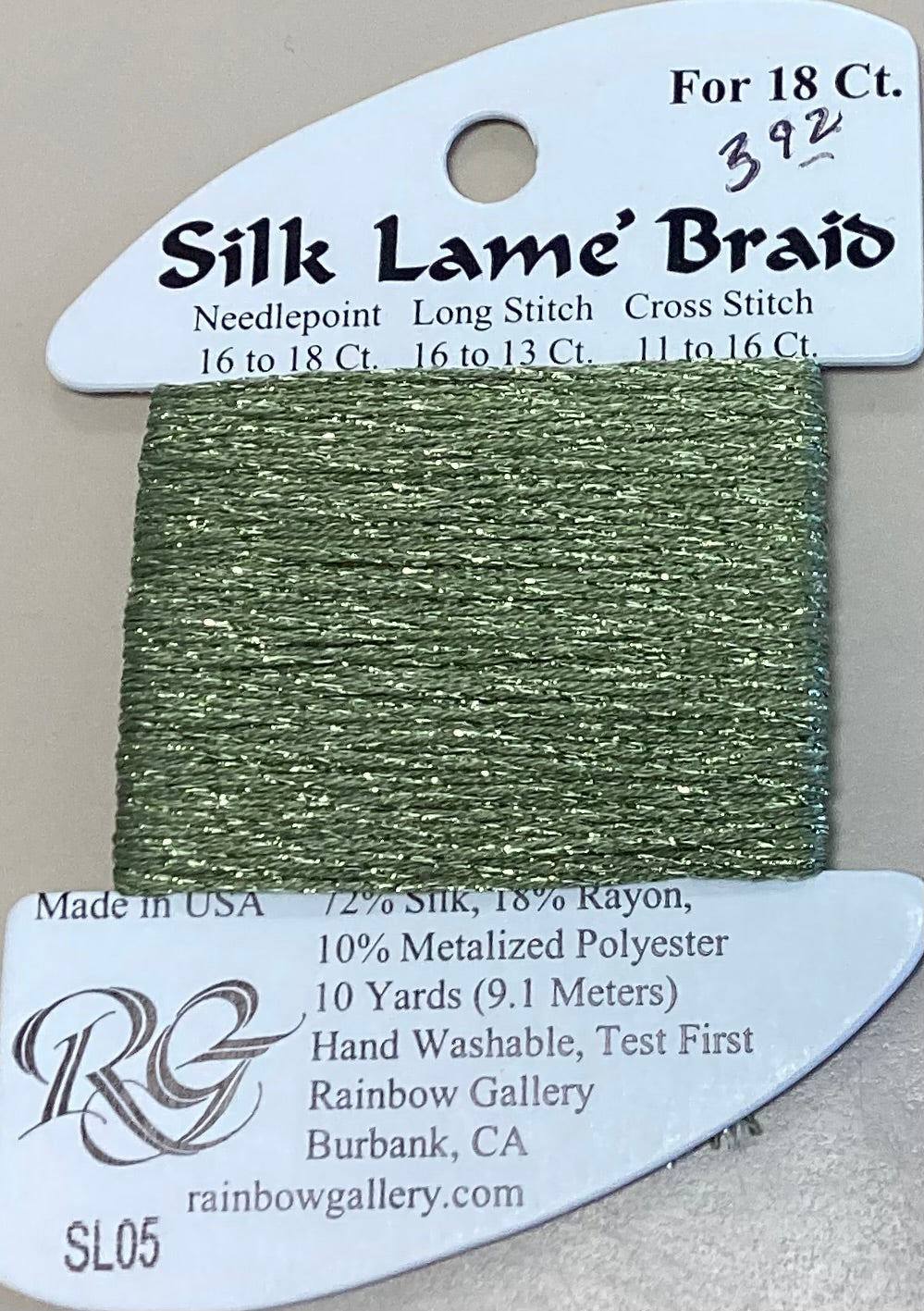 Rainbow Gallery: Silk Lame’ Braid