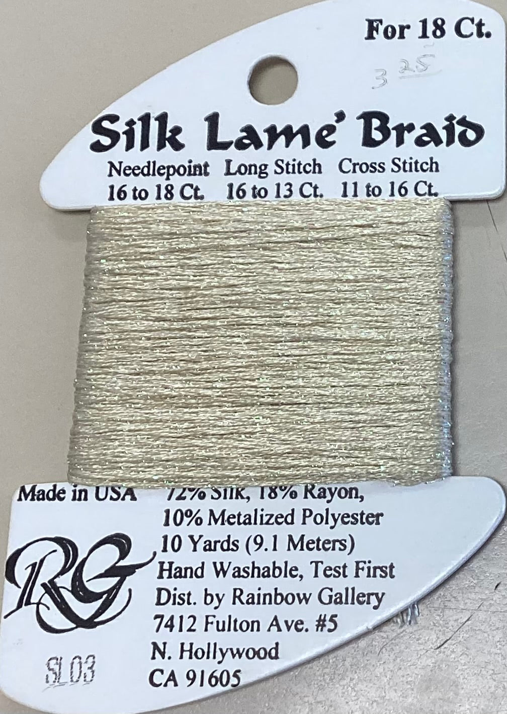 Rainbow Gallery: Silk Lame’ Braid