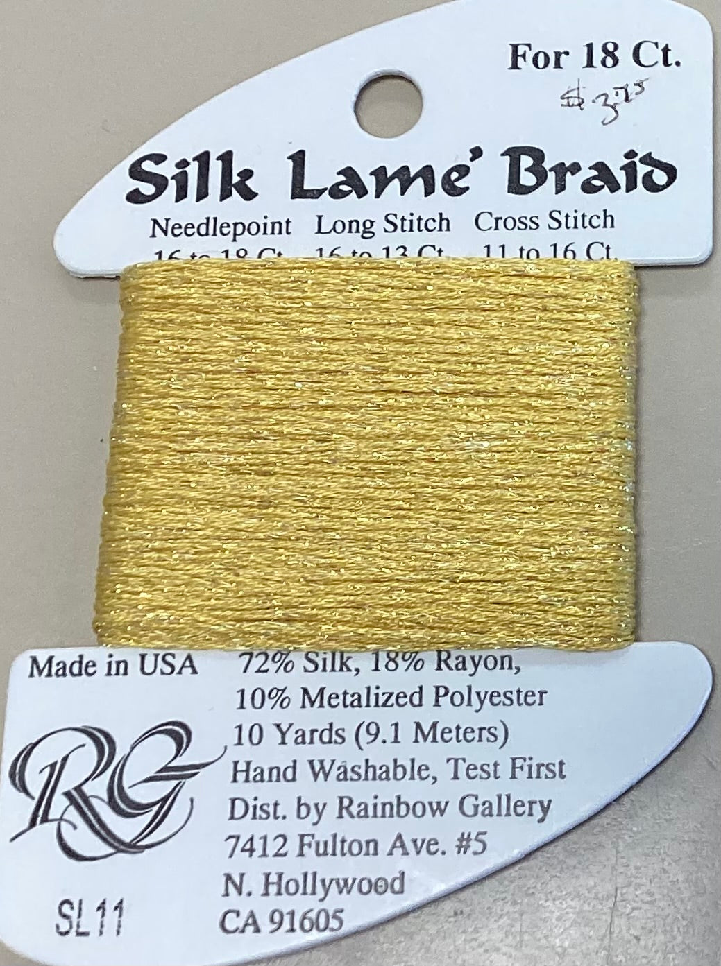 Rainbow Gallery: Silk Lame’ Braid