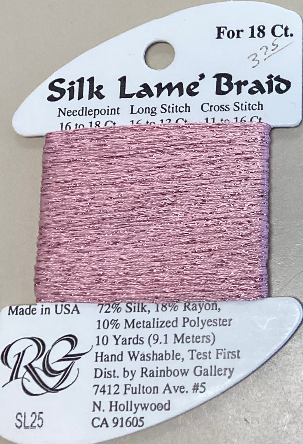 Rainbow Gallery: Silk Lame’ Braid