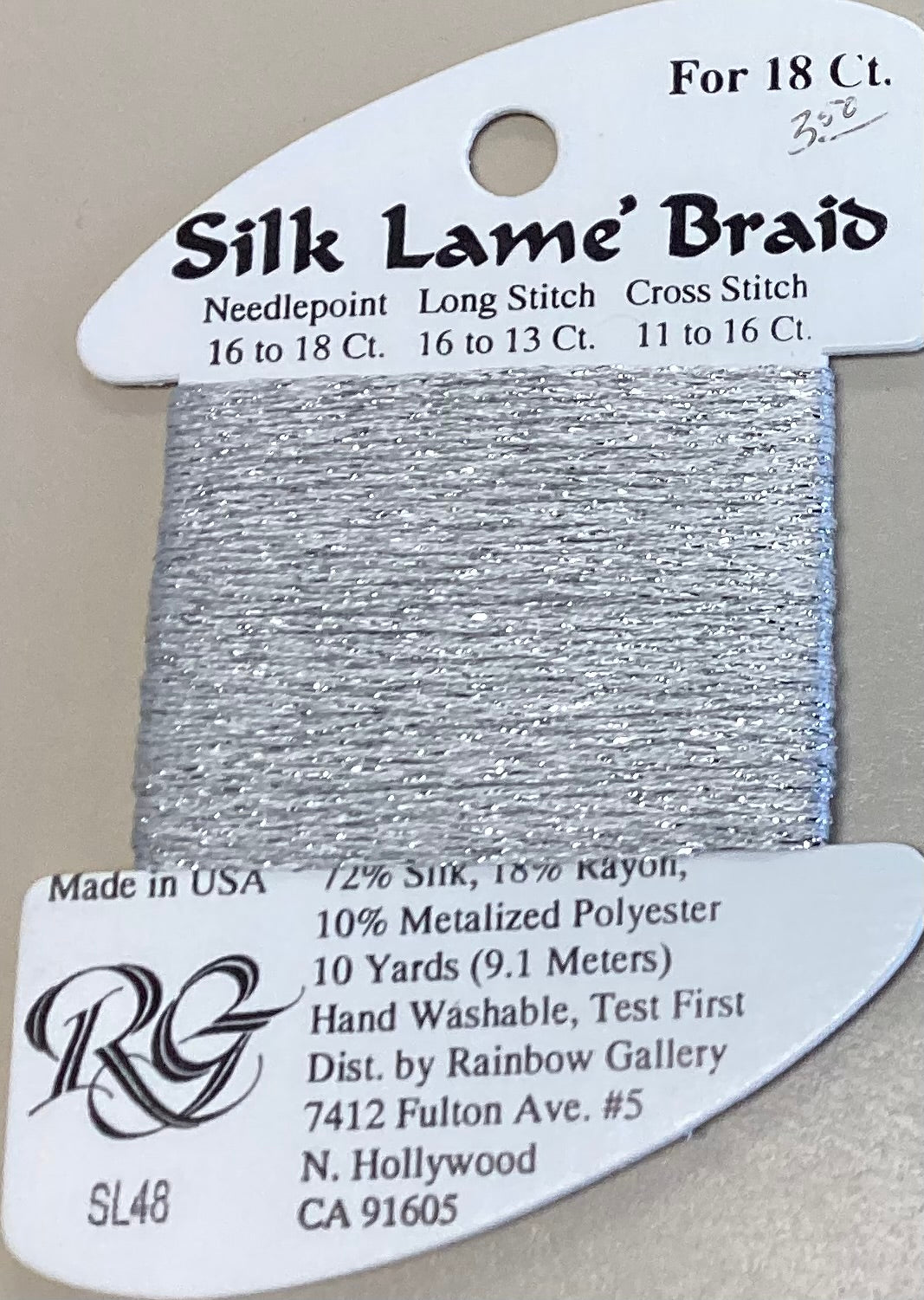 Rainbow Gallery: Silk Lame’ Braid