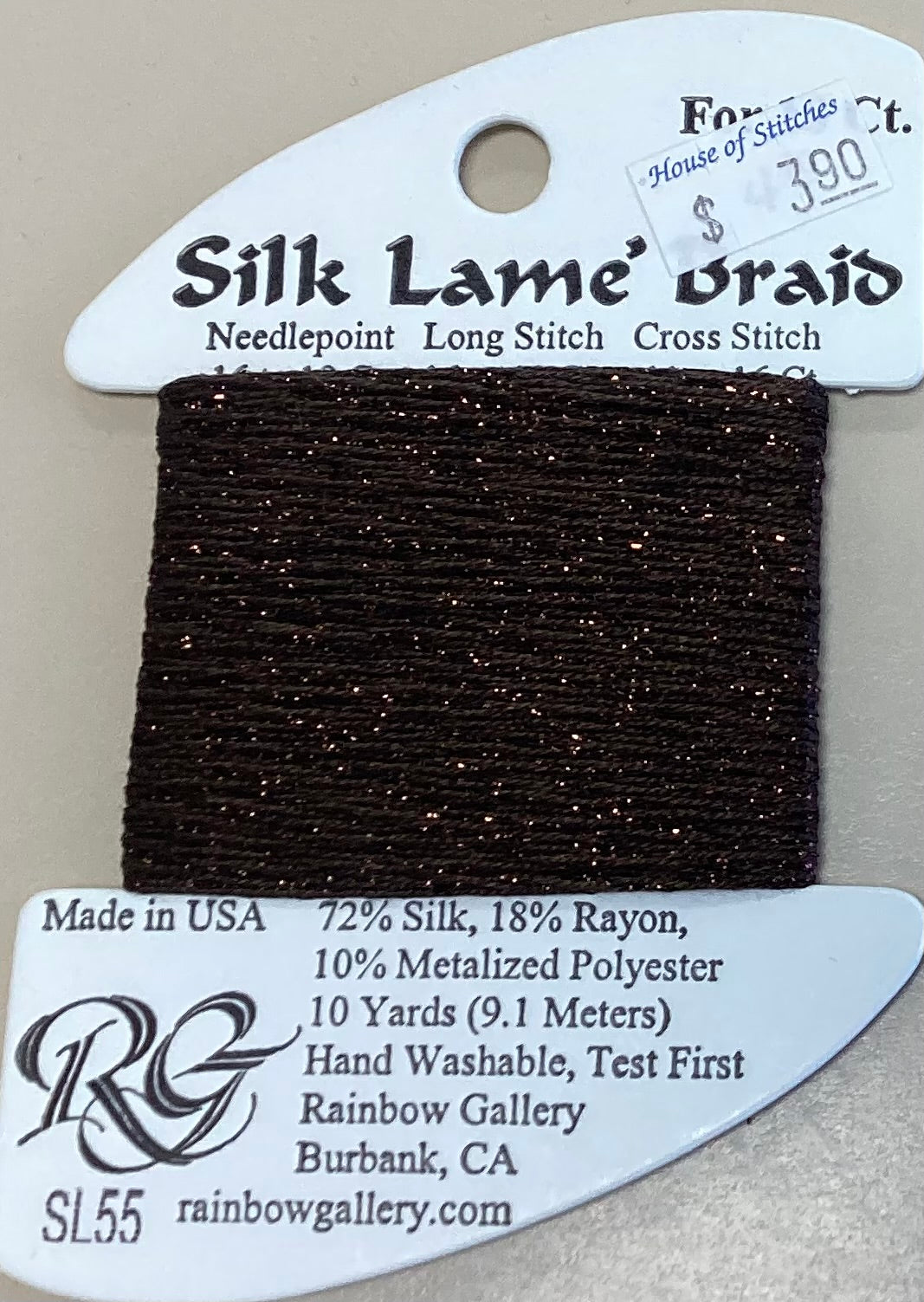 Rainbow Gallery: Silk Lame’ Braid