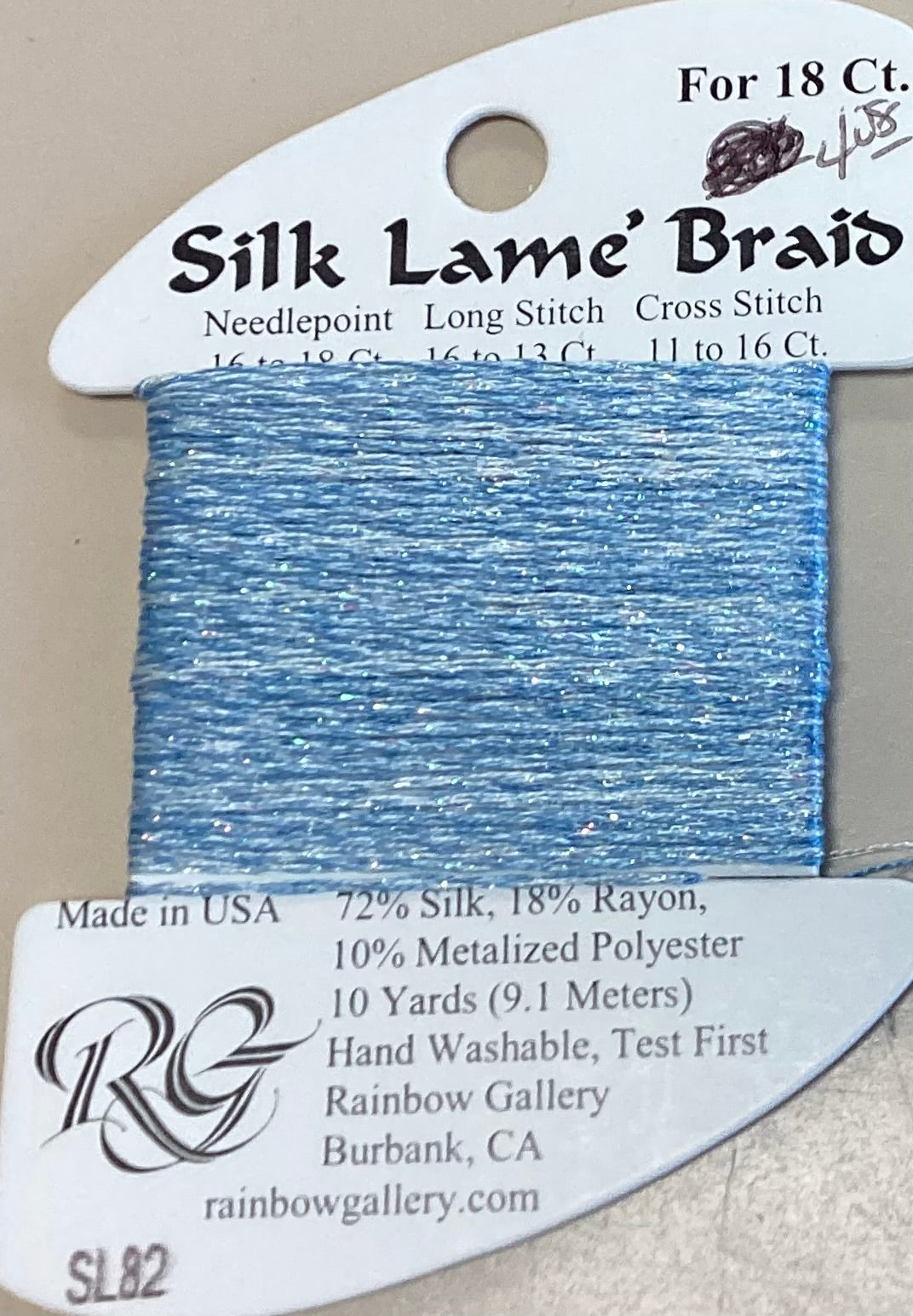 Rainbow Gallery: Silk Lame’ Braid