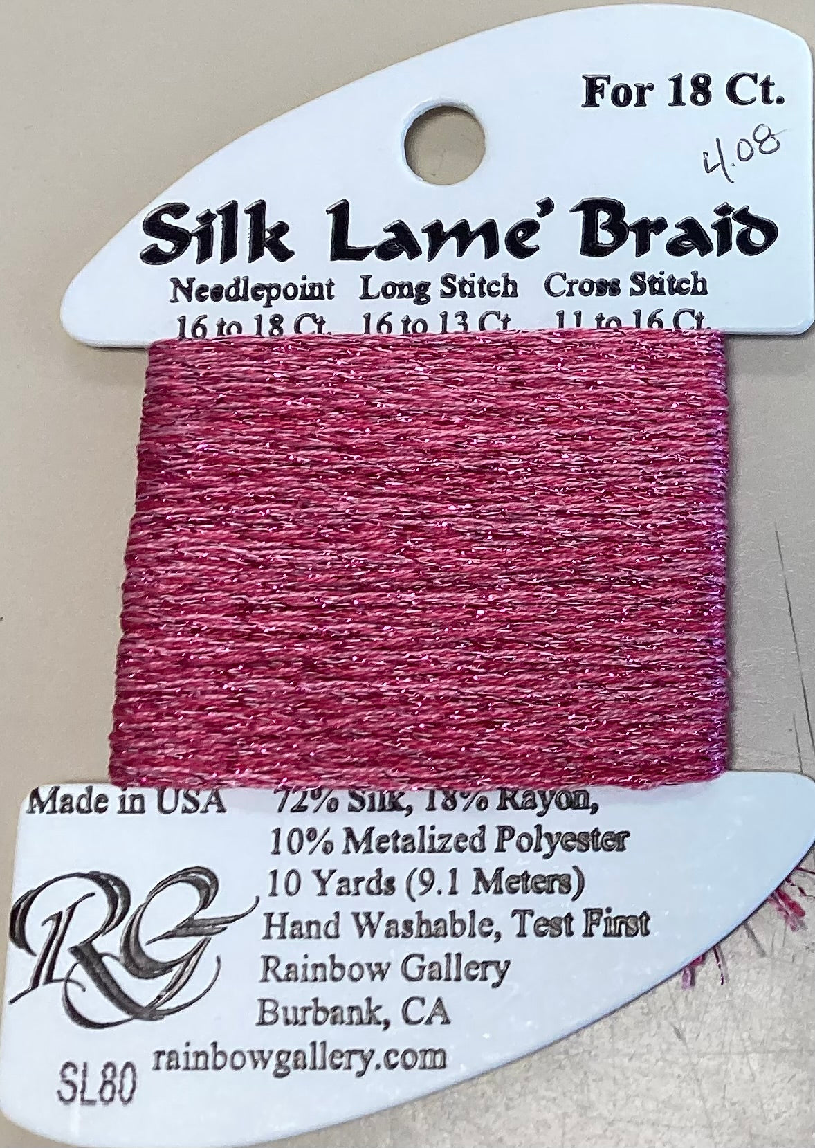Rainbow Gallery: Silk Lame’ Braid