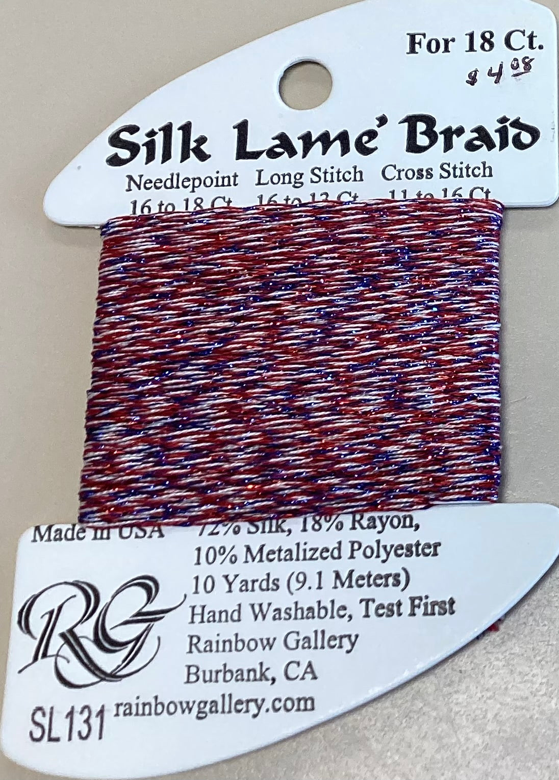 Rainbow Gallery: Silk Lame’ Braid