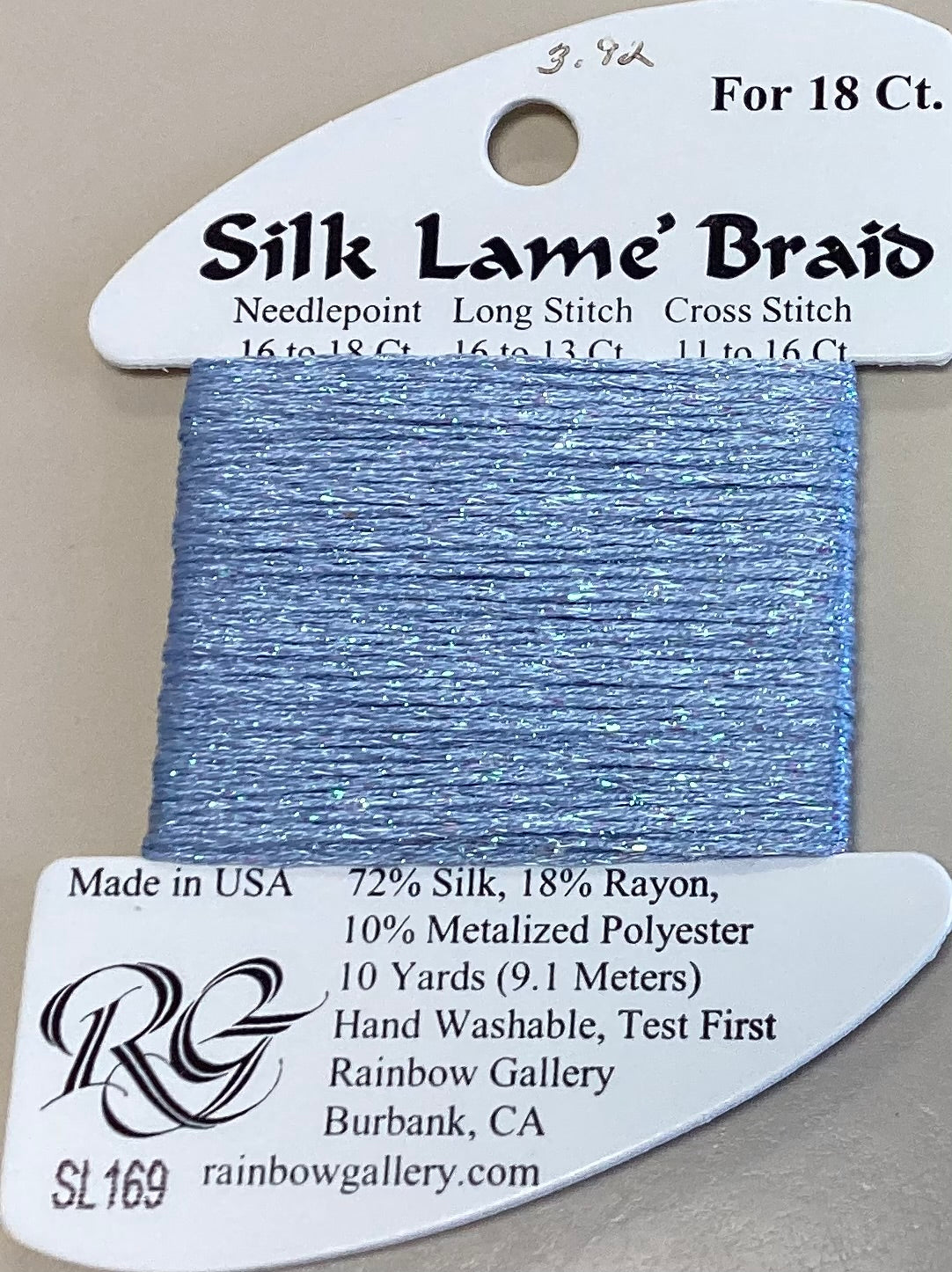 Rainbow Gallery: Silk Lame’ Braid