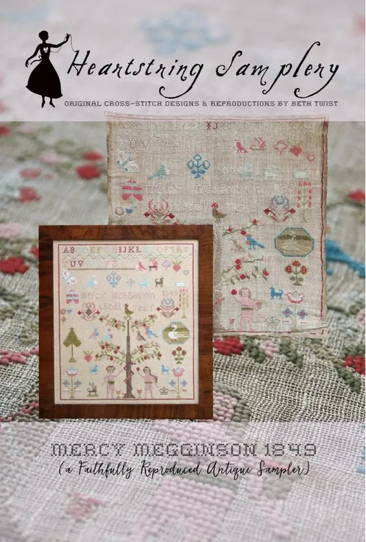 Mercy Megginson 1849 (A Faithfully Reproduced Antique Sampler) by Heartstring Samplery