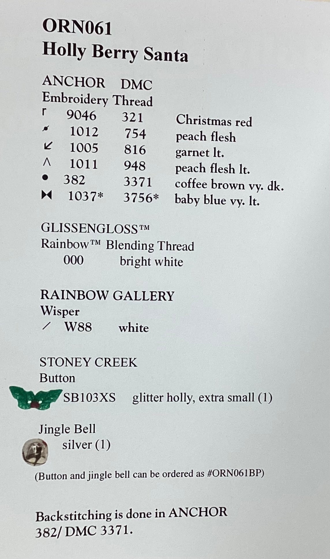 Holly Berry Santa by Stoney Creek Collection