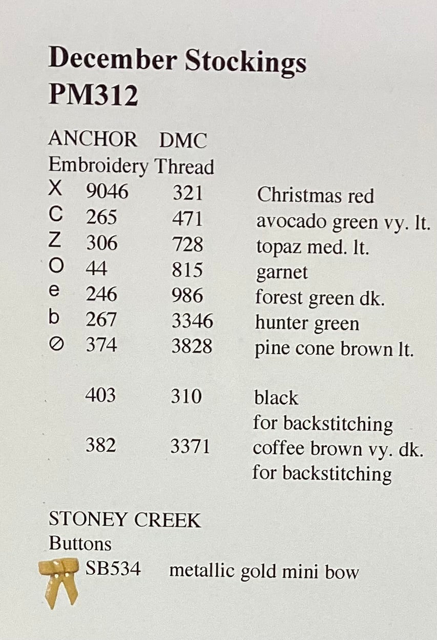Pattern of the Month Series: December Stockings by Stoney Creek Collection
