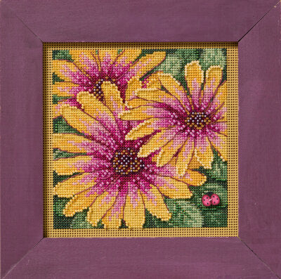 African Daisies: Buttons & Beads Autumn Series Kit by Mill Hill