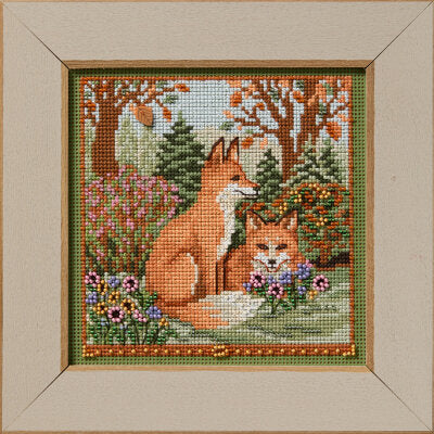 Fall Foxes: Buttons & Beads Autumn Series Kit by Mill Hill