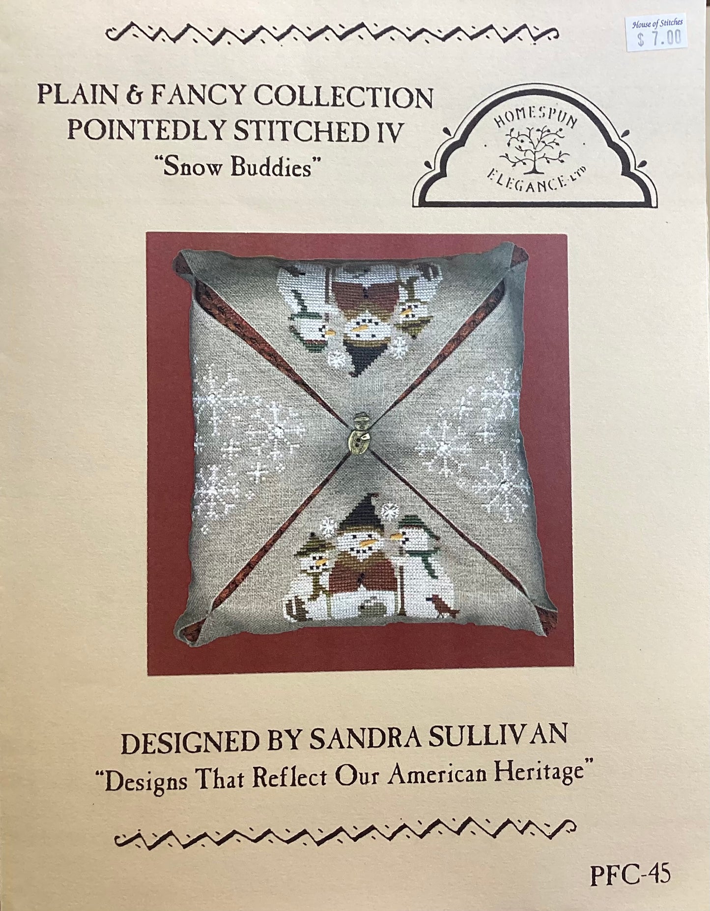 Plain & Fancy Collection: Pointedly Stitched IV Snow Buddies by Homespun Elegance