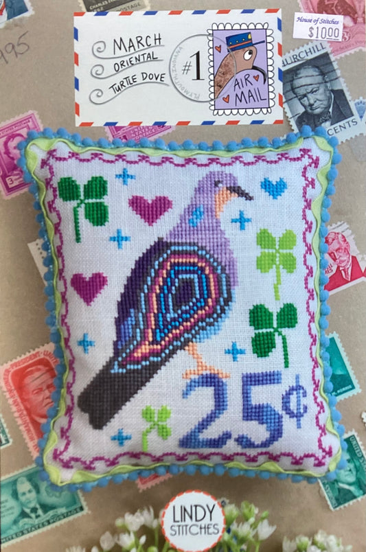 March Oriental Turtle Dove by Lindy Stitches