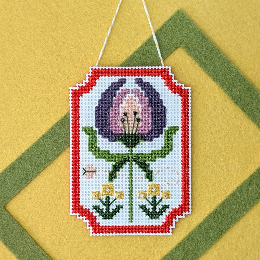 Framed Florals: Crocus Cross Stitch Kit by Benzie Designs