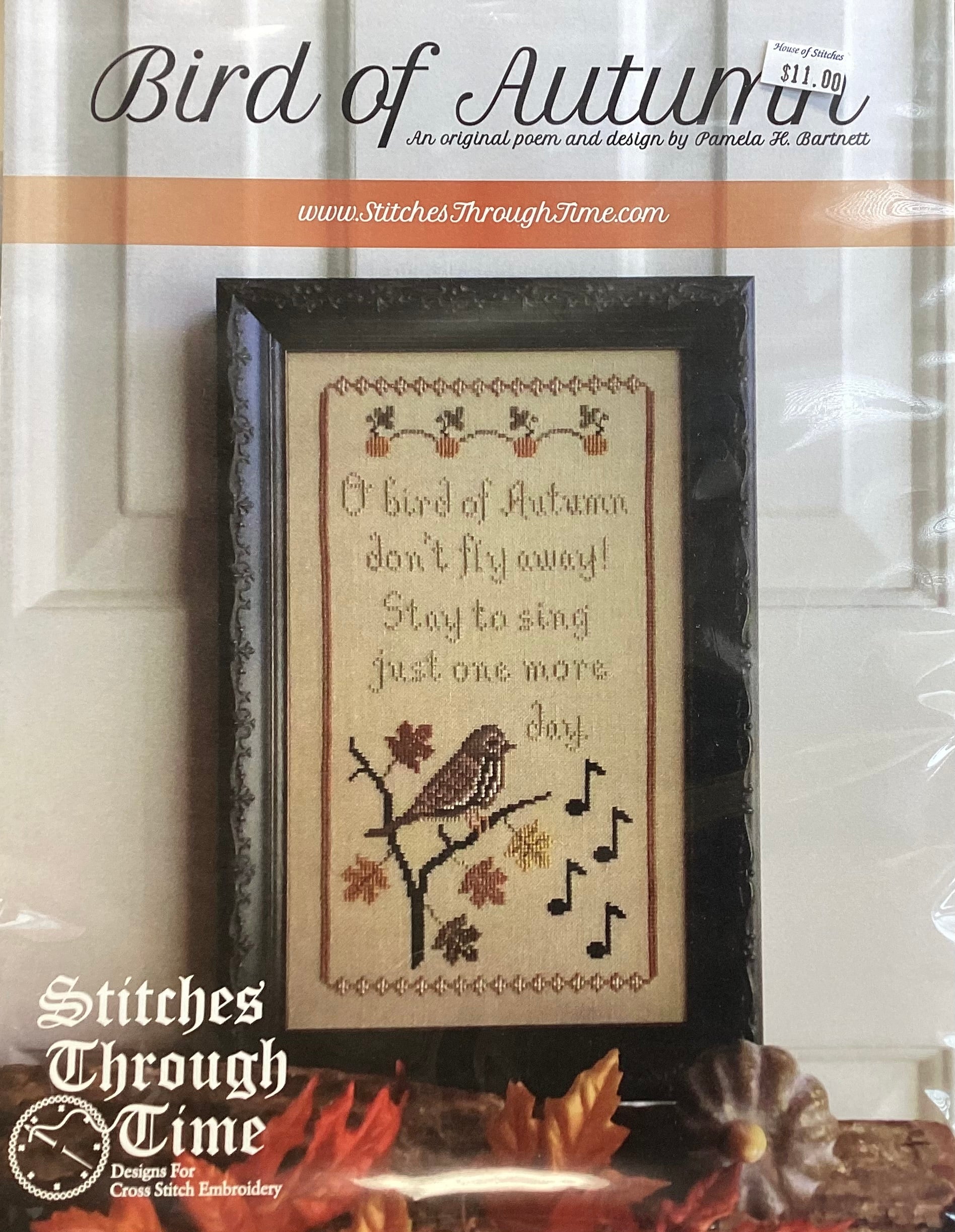 Fall Time Stitch Bird of Autumn by Stitches Through Time โ HouseOfStitches
