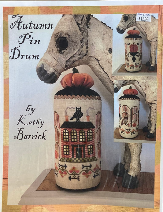 Autumn Pin Drum by Kathy Barrick