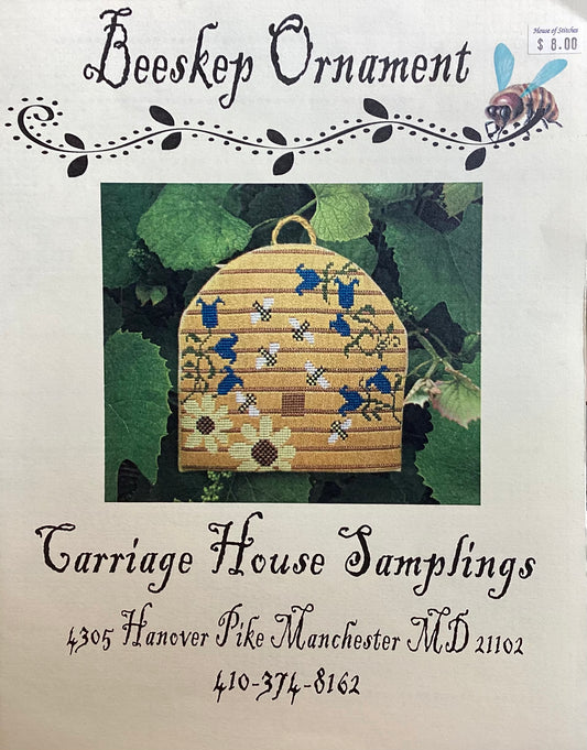 Beeskep Ornament by Carriage House Samplings