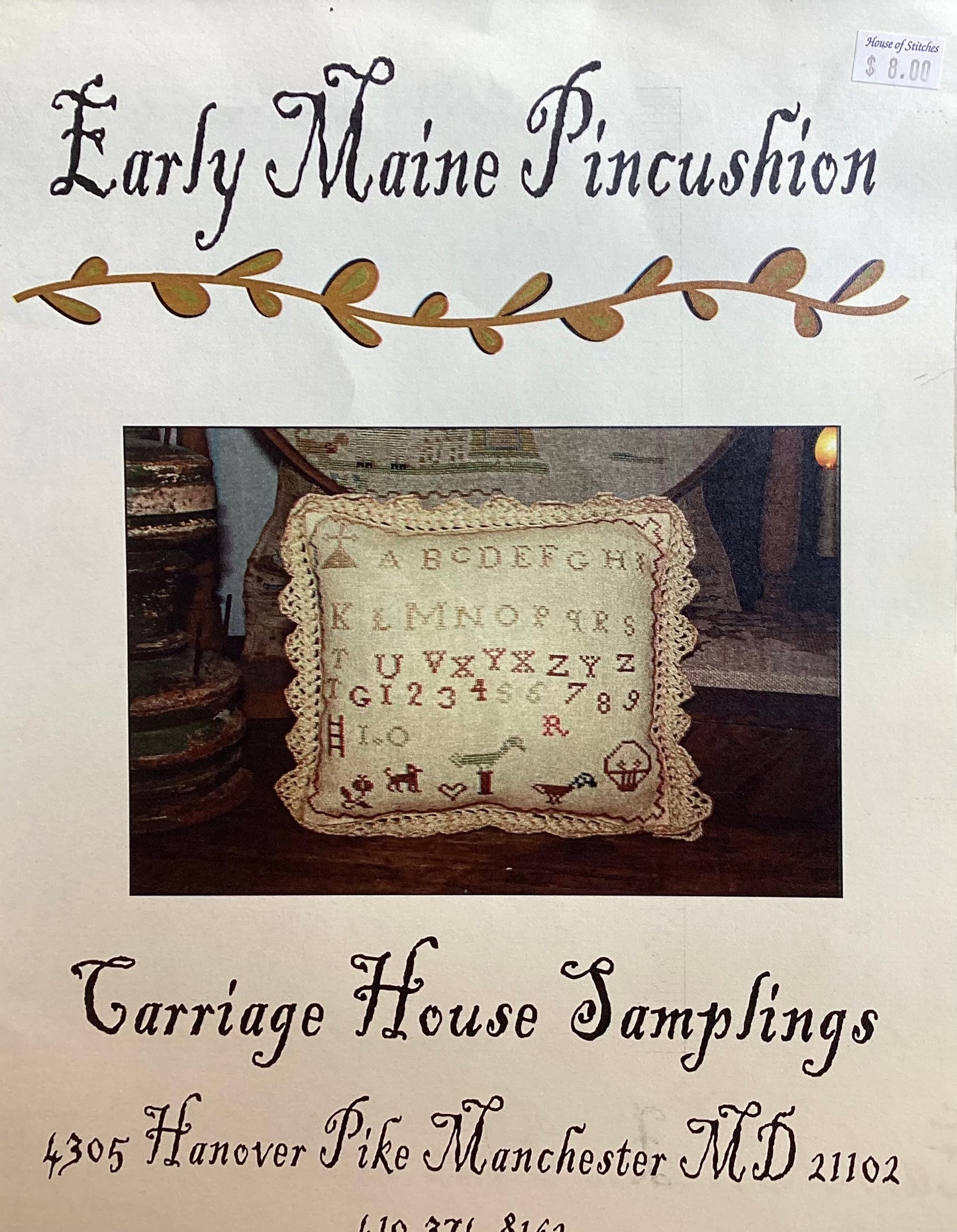 Early Maine Pincushion by Carriage House Samplings