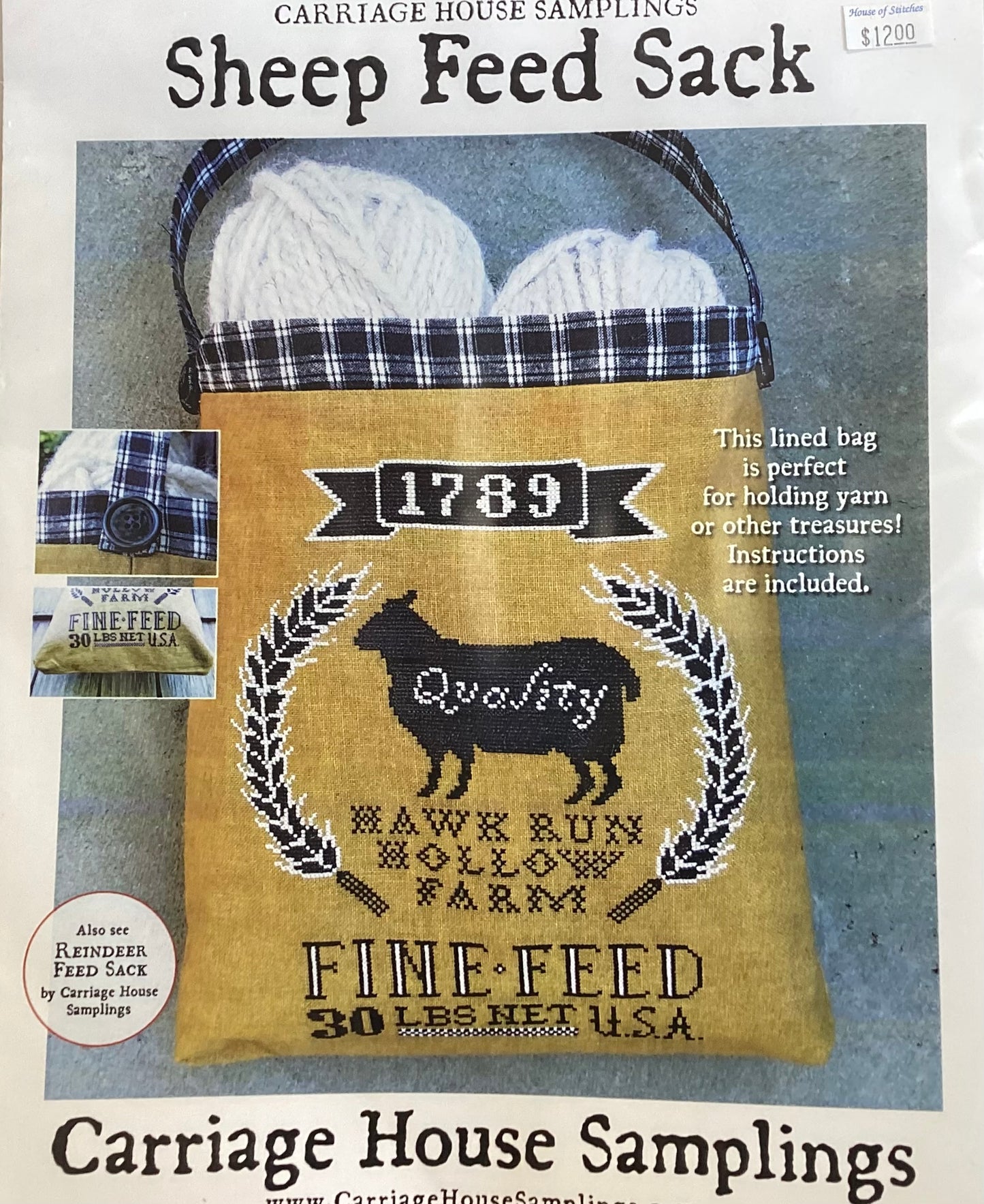 Sheep Feed Sack by Carriage House Samplings
