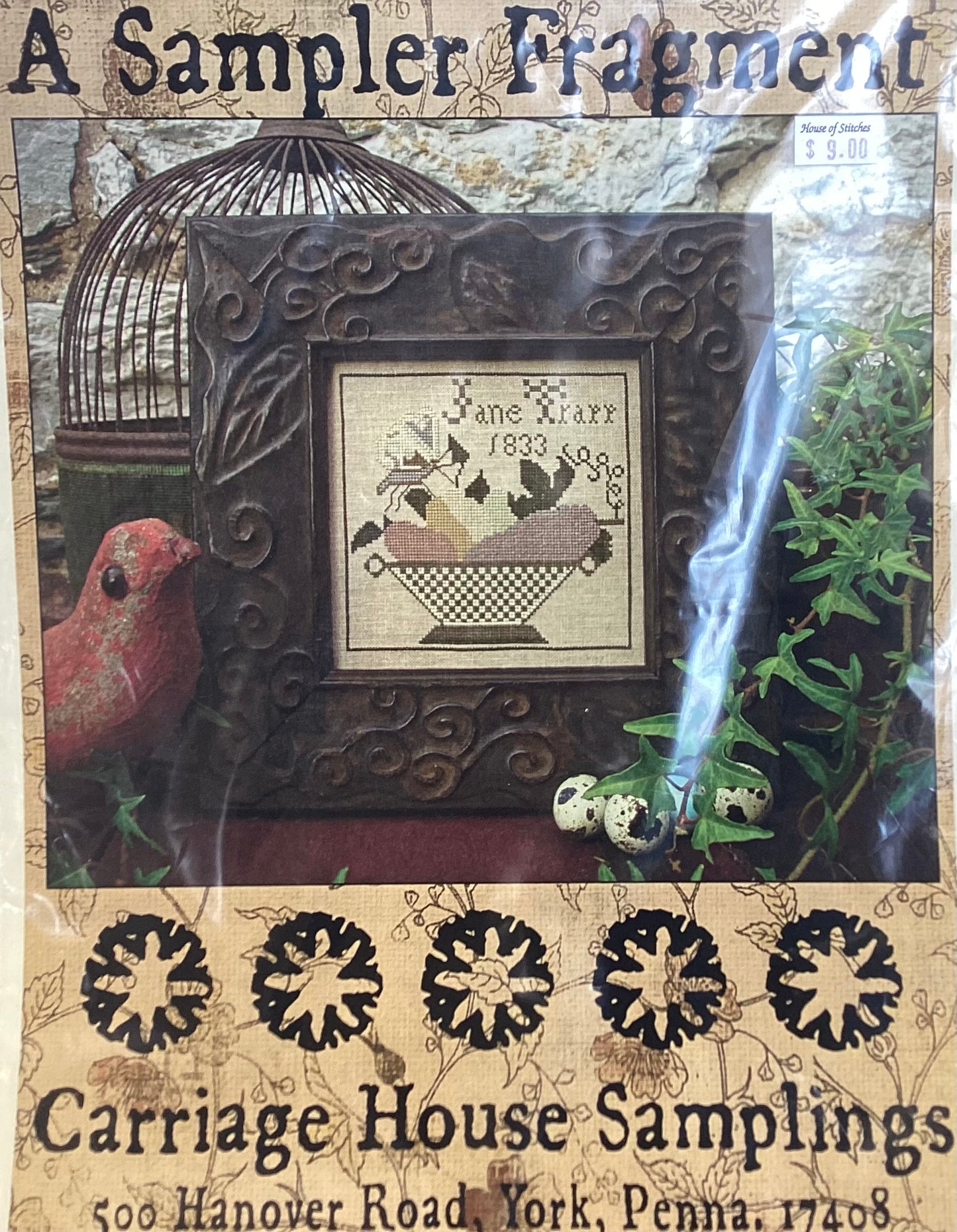 A Sampler Fragment by Carriage House Samplings